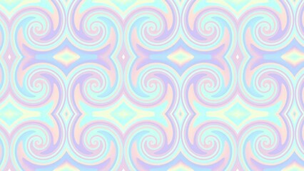 Aufkleber - Transform geometric background. Transformation spirals ornament. Seamless 4k looping footage.