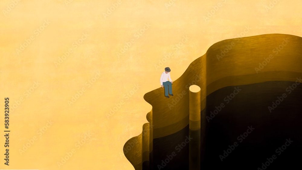 Brain mind psychology and confusion concept art, 3d illustration ...