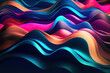 © ADDICTIVE STOCK - Abstract colorful Metallic Wavy Background. Generative AI