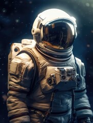Canvas Print - astronaut exploring in outer space made with generative ai