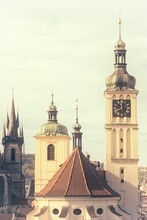 Vertical Shot Of The Rooftops Of The Old Town In Prague In The Czech Republic