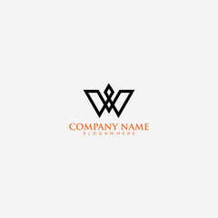 Poster - simple and modern W letter logo design