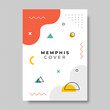 Memphis style geometric cover design. Vector illustration