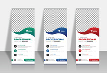 Creative Business Agency Roll Up Banner Design Or Pull Up Banner Template
