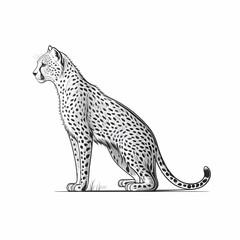 Poster - Cheetah Tattoo. Generative AI