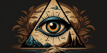 All-seeing Eye. The Eye Of Providence. Generative Ai	