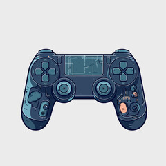 Videogame controllers. Console gamepad vector isolated. Vivid splashes of colors.h	