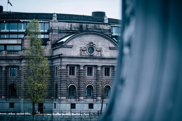 Wall Mural - Beautiful view of the Parliament House, Federal government office in Stockholm, Sweden