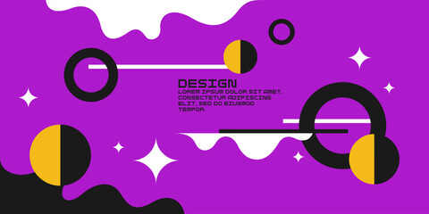 Poster - Modern geometric composition of various shapes. Illustration for design. Abstract background in the trend chart.