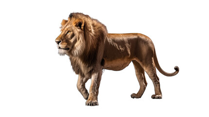 Wall Mural - lion isolated on white background. generative ai