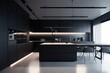 © Alexander - A luxurious modern black kitchen with a sleek aesthetic and dark theme, epitomizing sophistication and opulence.