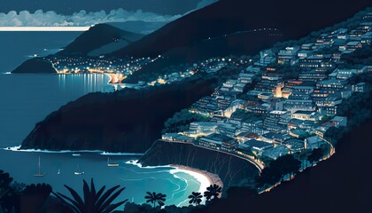 St. Lucia Castries cityscape . Creative illustration. (Ai Generate)