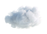 Fototapeta  - 3d render of realistic white cloud isolated on transparent background