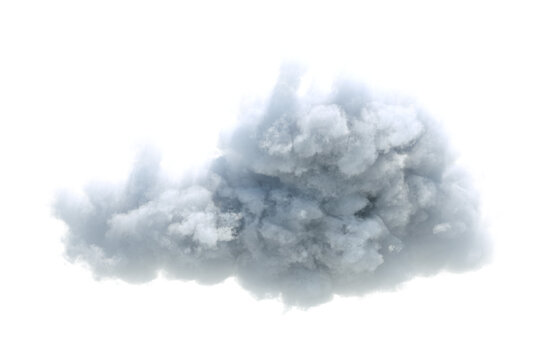 Wall Mural -  - 3d render of realistic white cloud isolated on transparent background