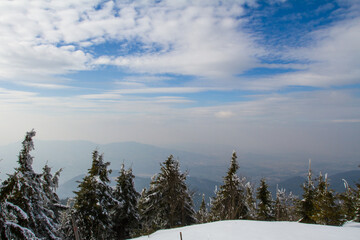 Wall Mural - View from Lysa hora, Czech republic.