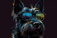 Scottish Terrier With Sunglasses