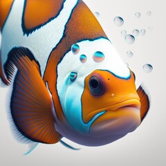 Wall Mural - orange fish in aquarium