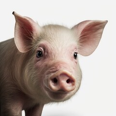 Wall Mural - pig photo white background