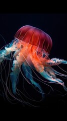 Wall Mural - Colurful and mesmerizing Deep sea jellyfish. Gen AI