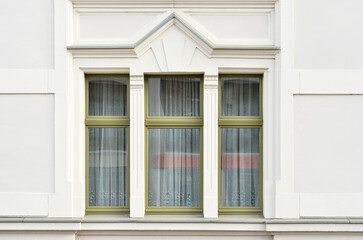 Wall Mural - view of white building with windows
