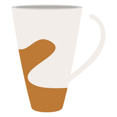 Poster - Isolated colored abstract coffee cup icon Vector