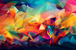 Abstract 2D geometric colorful background. - Shape, Design, Triangle, Square, Circle, Polygon, Rhombus, Prism.