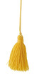 © Shamil - stylish handmade tussle or tassel isolated, cut out of bright yellow decorative hanging tieback for creative projects