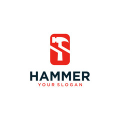 Wall Mural - vector hammer logo design with letter s
