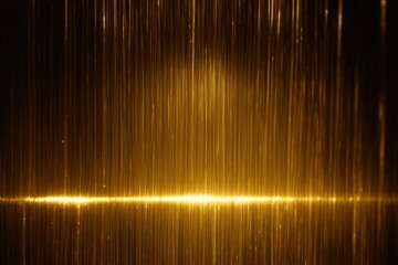 Wall Mural - 3d illustration of gold speed light on dark background, golden sparkles shiny backdrop