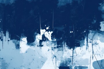 Wall Mural - abstract grunge blue and white paint background, dirty artistic splash illustration