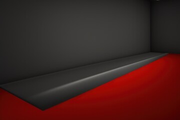 Wall Mural - red and black abstract background, stage for product display, 3d