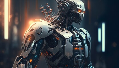 Poster - generative ai, modern robot, futuristic, digital, cybertech, cute tiny robot matrix, hologram, green moss, high-tech, systems, world tech, cybernet, animal, computer, mobile phone, augmented reality, 