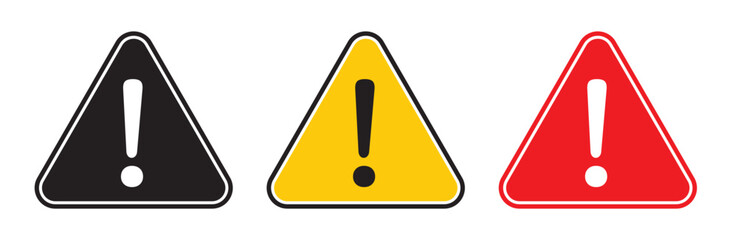 risk icon. danger warning alert triangle attention sign. caution vector symbol. exclamation mark. se