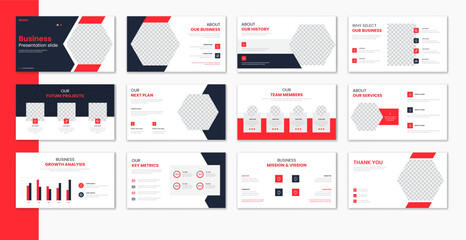 Wall Mural - Corporate template presentation design and page layout design, business presentation slideshow for brochure, company profile, website report, finance vector