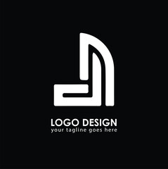 DN DA Logo Design, Creative Minimal Letter DA DN Monogram