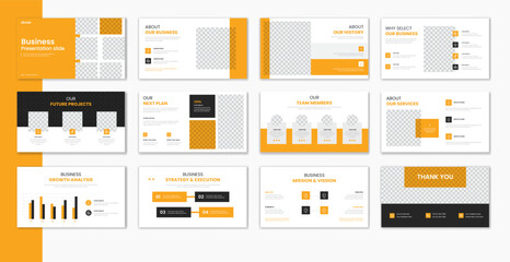 Wall Mural - Corporate template presentation design and page layout design, business presentation slideshow for brochure, company profile, website report, finance vector