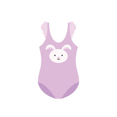 Canvas Print - Cute baby bodysuit. Vector illustration in flat style.