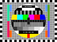 TV Signal Test Screen, Retro Television Color Test Of Broadcast Pattern, Vector Old Video Background. TV End Display With Screen Test Grid, Picture Quality And Television Color Calibration Diagram