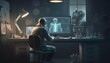 © 亜矢子 松林 - In the laboratory, scientists work on research and development. Generative AI.