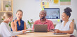 © Jesse Bettencourt/peopleimages.com - Business people, startup meeting and discussion with laptop in office for planning, goal or teamwork. Group, diversity and support for black man, women or documents for proposal, solution or strategy