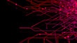 © RocknRoller Studios - Futuristic Digital Lines form a High-Tech Mesh. Red and Pink Connectivity Concept.