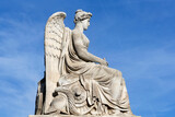 Fototapeta  - Jardin des Tuileries, L'Histoire, statue dÕAntoine-Franois GŽrard et arc de triomphe du Carrousel. Paris, France.