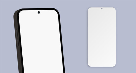 Poster - Smartphone mockup for applications ui presentation. Phone vector illustration.
