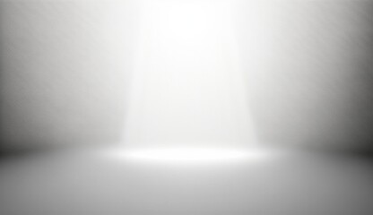 Poster - white background abstract light in studio room. gray 3d rendering. generative ai.
