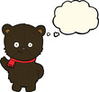 © lineartestpilot - cute cartoon black bear with thought bubble