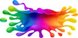 A rainbow color or colorful paint splash splat splatter design