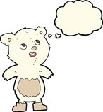 Fototapeta Pokój dzieciecy - cartoon polar bear with thought bubble