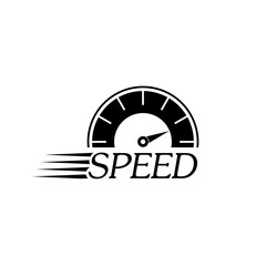 Wall Mural - Speed meter concept icon isolated on transparent background