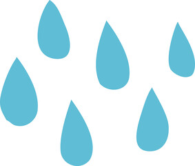 Wall Mural - cartoon doodle rain drops