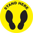 Stand here circle sign